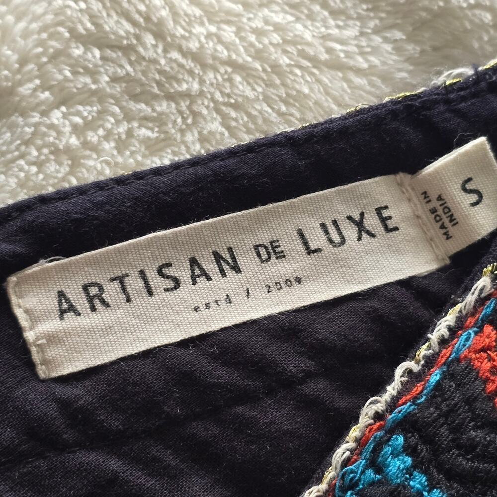 Artisan de Luxe Embroidered Maxi Dress S Black artisan to wear Resort Festival - Picture 6 of 12